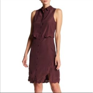 Burgundy Parker Embroidered Dress